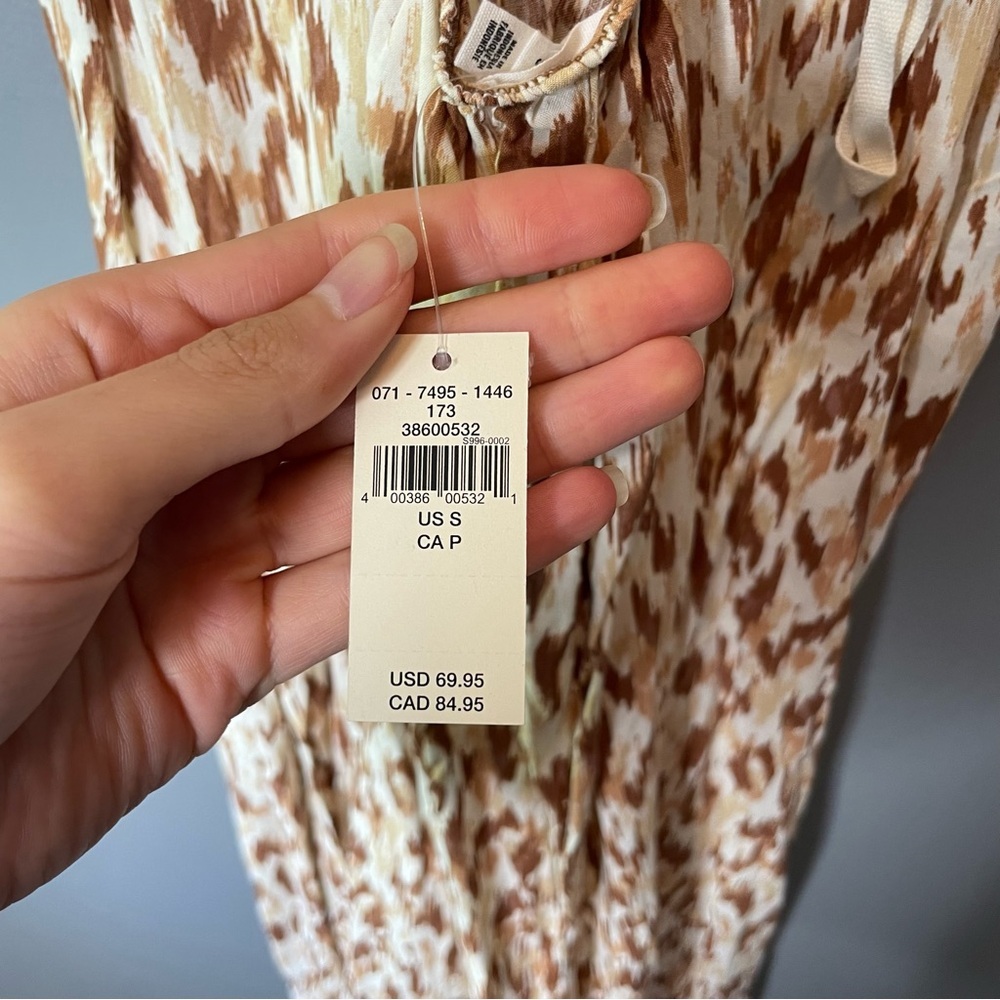 AERIE FRONT SLIT MAXI DRESS open back size small color: horizon - Picture 8 of 11